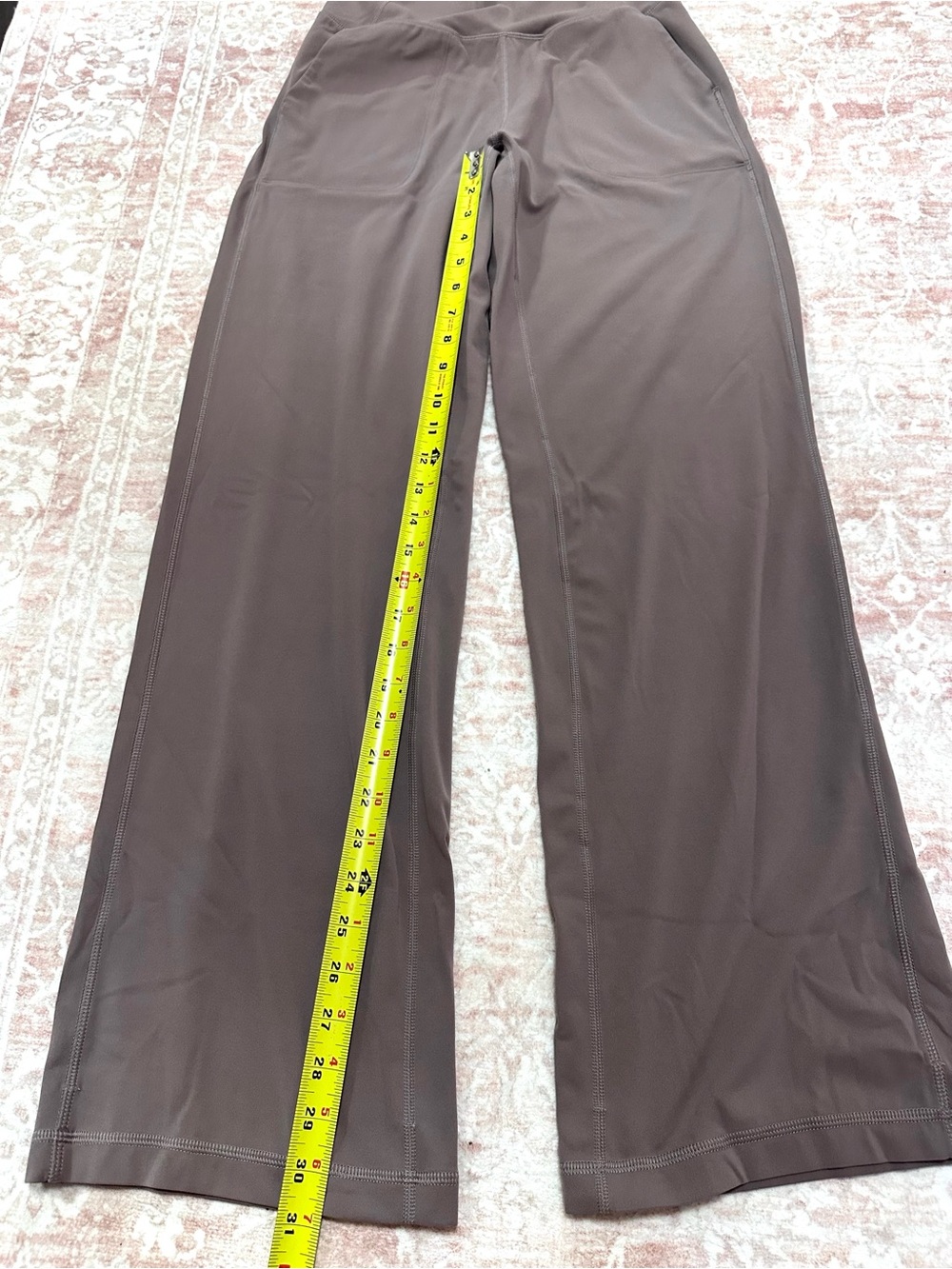NWOT 🩶 High Waisted Taupe Track Pants - 31” Inseam - Picture 5 of 8